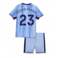 Stroje piłkarskie Tottenham Hotspur Pedro Porro #23 Koszulka Wyjazdowej dla dzieci 2024-25 Krótki Rękaw (+ szorty)